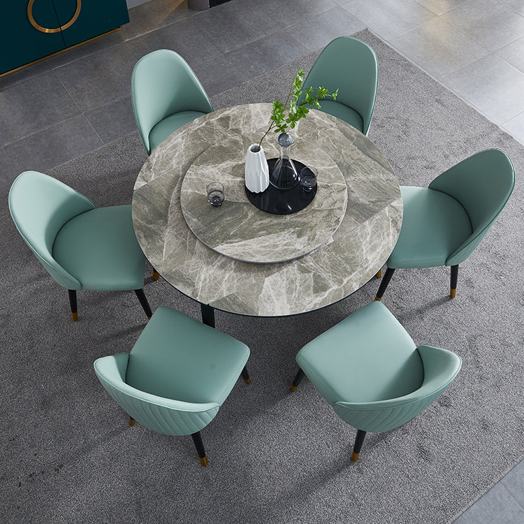 Nordic Glam Style Leather Dining Chair Parsons Chair with Wooden Legs for Kitchen Clearhalo ' kitchen&dining_furn' 'Dining Chairs' 'Dining Tables & Seating' 'dining_chair' 'furn' 'furn_dining_chair' 'Furniture' 'furniture_dining_chair' 'Kitchen & Dining Furniture' 'kitchen' 3574655