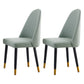 Nordic Glam Style Leather Dining Chair Parsons Chair with Wooden Legs for Kitchen Light Green 2 Piece Set Clearhalo ' kitchen&dining_furn' 'Dining Chairs' 'Dining Tables & Seating' 'dining_chair' 'furn' 'furn_dining_chair' 'Furniture' 'furniture_dining_chair' 'Kitchen & Dining Furniture' 'kitchen' 3574656