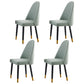 Nordic Glam Style Leather Dining Chair Parsons Chair with Wooden Legs for Kitchen Light Green 4 Piece Set Clearhalo ' kitchen&dining_furn' 'Dining Chairs' 'Dining Tables & Seating' 'dining_chair' 'furn' 'furn_dining_chair' 'Furniture' 'furniture_dining_chair' 'Kitchen & Dining Furniture' 'kitchen' 3574657