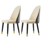 Nordic Glam Style Leather Dining Chair Parsons Chair with Wooden Legs for Kitchen Beige 2 Piece Set Clearhalo ' kitchen&dining_furn' 'Dining Chairs' 'Dining Tables & Seating' 'dining_chair' 'furn' 'furn_dining_chair' 'Furniture' 'furniture_dining_chair' 'Kitchen & Dining Furniture' 'kitchen' 3574662