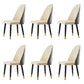Nordic Glam Style Leather Dining Chair Parsons Chair with Wooden Legs for Kitchen Beige 6 Piece Set Clearhalo ' kitchen&dining_furn' 'Dining Chairs' 'Dining Tables & Seating' 'dining_chair' 'furn' 'furn_dining_chair' 'Furniture' 'furniture_dining_chair' 'Kitchen & Dining Furniture' 'kitchen' 3574664