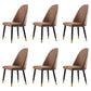 Nordic Glam Style Leather Dining Chair Parsons Chair with Wooden Legs for Kitchen Dark Khaki 6 Piece Set Clearhalo ' kitchen&dining_furn' 'Dining Chairs' 'Dining Tables & Seating' 'dining_chair' 'furn' 'furn_dining_chair' 'Furniture' 'furniture_dining_chair' 'Kitchen & Dining Furniture' 'kitchen' 3574667