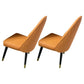 Nordic Glam Style Leather Dining Chair Parsons Chair with Wooden Legs for Kitchen Orange 2 Piece Set Clearhalo ' kitchen&dining_furn' 'Dining Chairs' 'Dining Tables & Seating' 'dining_chair' 'furn' 'furn_dining_chair' 'Furniture' 'furniture_dining_chair' 'Kitchen & Dining Furniture' 'kitchen' 3574668
