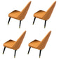 Nordic Glam Style Leather Dining Chair Parsons Chair with Wooden Legs for Kitchen Orange 4 Piece Set Clearhalo ' kitchen&dining_furn' 'Dining Chairs' 'Dining Tables & Seating' 'dining_chair' 'furn' 'furn_dining_chair' 'Furniture' 'furniture_dining_chair' 'Kitchen & Dining Furniture' 'kitchen' 3574669