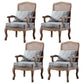 Country Style Dining Arm Chair Solid Back Chair with 4 Wood Legs for Home Use Grey 4 Piece Set Clearhalo ' kitchen&dining_furn' 'Dining Chairs' 'Dining Tables & Seating' 'dining_chair' 'furn' 'furn_dining_chair' 'Furniture' 'furniture_dining_chair' 'Kitchen & Dining Furniture' 'kitchen' 3574675