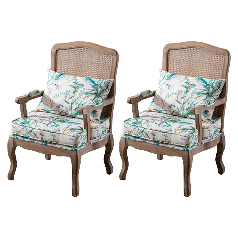 Country Style Dining Arm Chair Solid Back Chair with 4 Wood Legs for Home Use Green 2 Piece Set Clearhalo ' kitchen&dining_furn' 'Dining Chairs' 'Dining Tables & Seating' 'dining_chair' 'furn' 'furn_dining_chair' 'Furniture' 'furniture_dining_chair' 'Kitchen & Dining Furniture' 'kitchen' 3574679