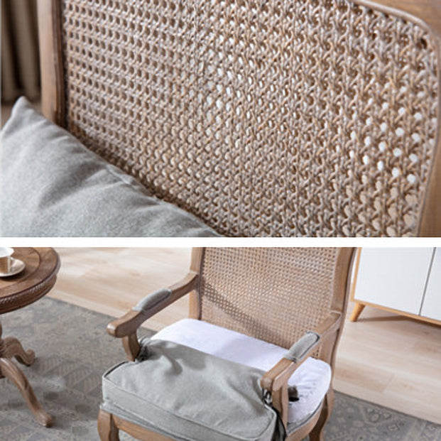 Country Style Dining Arm Chair Solid Back Chair with 4 Wood Legs for Home Use Clearhalo ' kitchen&dining_furn' 'Dining Chairs' 'Dining Tables & Seating' 'dining_chair' 'furn' 'furn_dining_chair' 'Furniture' 'furniture_dining_chair' 'Kitchen & Dining Furniture' 'kitchen' 3574682