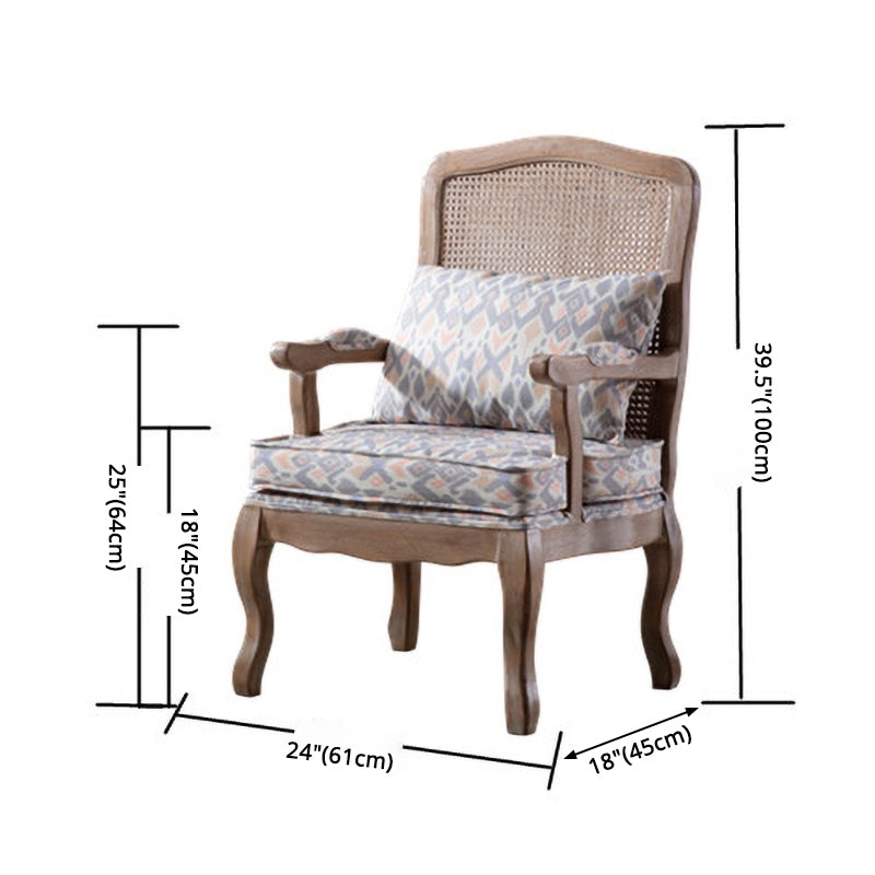 Country Style Dining Arm Chair Solid Back Chair with 4 Wood Legs for Home Use Clearhalo ' kitchen&dining_furn' 'Dining Chairs' 'Dining Tables & Seating' 'dining_chair' 'furn' 'furn_dining_chair' 'Furniture' 'furniture_dining_chair' 'Kitchen & Dining Furniture' 'kitchen' 3574686