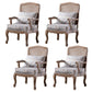 Country Style Dining Arm Chair Solid Back Chair with 4 Wood Legs for Home Use Purple 4 Piece Set Clearhalo ' kitchen&dining_furn' 'Dining Chairs' 'Dining Tables & Seating' 'dining_chair' 'furn' 'furn_dining_chair' 'Furniture' 'furniture_dining_chair' 'Kitchen & Dining Furniture' 'kitchen' 3574687