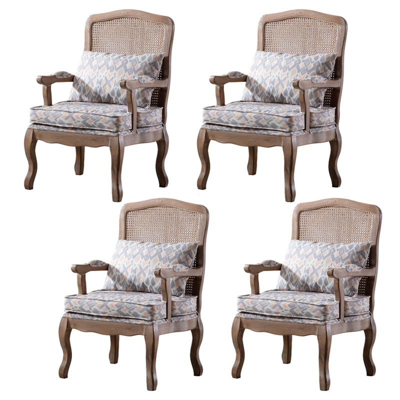 Country Style Dining Arm Chair Solid Back Chair with 4 Wood Legs for Home Use Purple 4 Piece Set Clearhalo ' kitchen&dining_furn' 'Dining Chairs' 'Dining Tables & Seating' 'dining_chair' 'furn' 'furn_dining_chair' 'Furniture' 'furniture_dining_chair' 'Kitchen & Dining Furniture' 'kitchen' 3574687