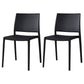 Nordic Style Armless Plastic Dining Room Chairs Open Back Dining Side Chair Black 2 Piece Set Clearhalo ' kitchen&dining_furn' 'Dining Chairs' 'Dining Tables & Seating' 'dining_chair' 'furn' 'furn_dining_chair' 'Furniture' 'furniture_dining_chair' 'Kitchen & Dining Furniture' 'kitchen' 3574694