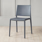 Nordic Style Armless Plastic Dining Room Chairs Open Back Dining Side Chair Dark Gray 1 Piece Clearhalo ' kitchen&dining_furn' 'Dining Chairs' 'Dining Tables & Seating' 'dining_chair' 'furn' 'furn_dining_chair' 'Furniture' 'furniture_dining_chair' 'Kitchen & Dining Furniture' 'kitchen' 3574705