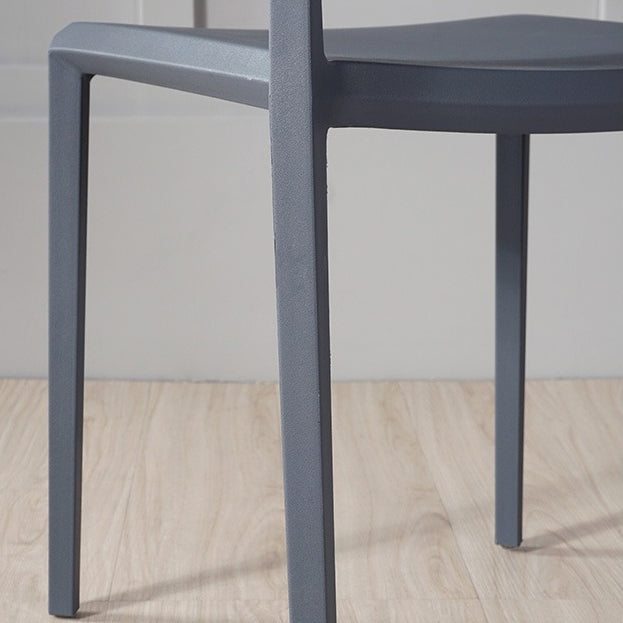 Nordic Style Armless Plastic Dining Room Chairs Open Back Dining Side Chair Clearhalo ' kitchen&dining_furn' 'Dining Chairs' 'Dining Tables & Seating' 'dining_chair' 'furn' 'furn_dining_chair' 'Furniture' 'furniture_dining_chair' 'Kitchen & Dining Furniture' 'kitchen' 3574707