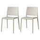Nordic Style Armless Plastic Dining Room Chairs Open Back Dining Side Chair Light Gray 2 Piece Set Clearhalo ' kitchen&dining_furn' 'Dining Chairs' 'Dining Tables & Seating' 'dining_chair' 'furn' 'furn_dining_chair' 'Furniture' 'furniture_dining_chair' 'Kitchen & Dining Furniture' 'kitchen' 3574712