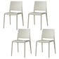 Nordic Style Armless Plastic Dining Room Chairs Open Back Dining Side Chair Light Gray 4 Piece Set Clearhalo ' kitchen&dining_furn' 'Dining Chairs' 'Dining Tables & Seating' 'dining_chair' 'furn' 'furn_dining_chair' 'Furniture' 'furniture_dining_chair' 'Kitchen & Dining Furniture' 'kitchen' 3574714