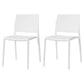 Nordic Style Armless Plastic Dining Room Chairs Open Back Dining Side Chair White 2 Piece Set Clearhalo ' kitchen&dining_furn' 'Dining Chairs' 'Dining Tables & Seating' 'dining_chair' 'furn' 'furn_dining_chair' 'Furniture' 'furniture_dining_chair' 'Kitchen & Dining Furniture' 'kitchen' 3574716