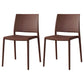 Nordic Style Armless Plastic Dining Room Chairs Open Back Dining Side Chair Coffee 2 Piece Set Clearhalo ' kitchen&dining_furn' 'Dining Chairs' 'Dining Tables & Seating' 'dining_chair' 'furn' 'furn_dining_chair' 'Furniture' 'furniture_dining_chair' 'Kitchen & Dining Furniture' 'kitchen' 3574725