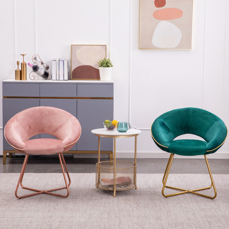 Minimalist Metal Kitchen Dining Side Chair Opening Back Dining Side Chair Clearhalo ' kitchen&dining_furn' 'Dining Chairs' 'Dining Tables & Seating' 'dining_chair' 'furn' 'furn_dining_chair' 'Furniture' 'furniture_dining_chair' 'Kitchen & Dining Furniture' 'kitchen' 3574727