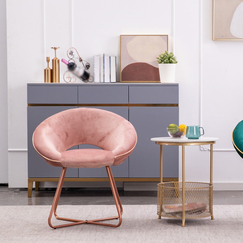 Minimalist Metal Kitchen Dining Side Chair Opening Back Dining Side Chair Clearhalo ' kitchen&dining_furn' 'Dining Chairs' 'Dining Tables & Seating' 'dining_chair' 'furn' 'furn_dining_chair' 'Furniture' 'furniture_dining_chair' 'Kitchen & Dining Furniture' 'kitchen' 3574730