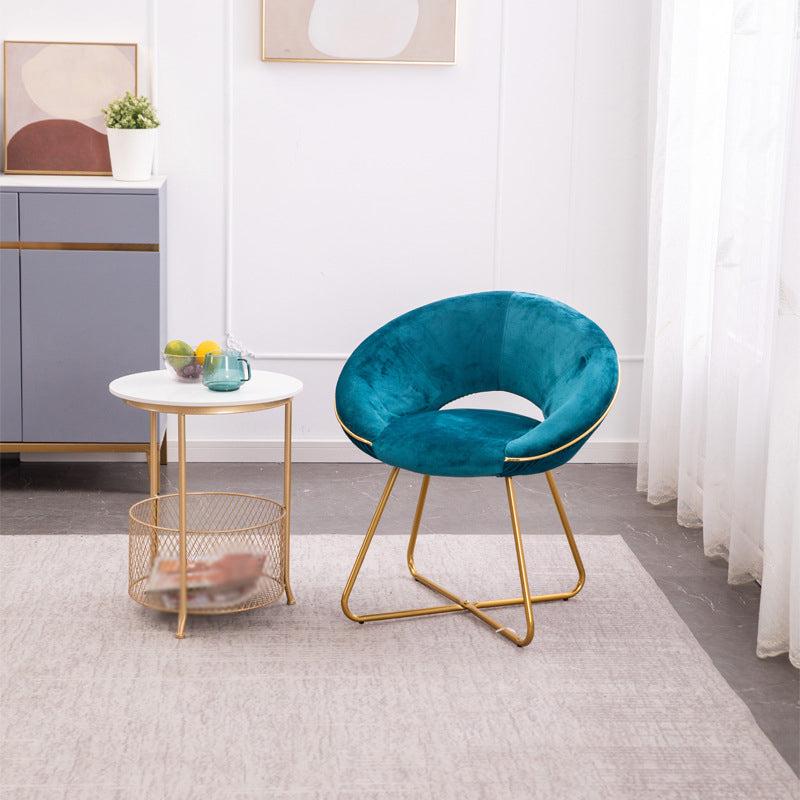 Minimalist Metal Kitchen Dining Side Chair Opening Back Dining Side Chair Lake Green 1 Piece Clearhalo ' kitchen&dining_furn' 'Dining Chairs' 'Dining Tables & Seating' 'dining_chair' 'furn' 'furn_dining_chair' 'Furniture' 'furniture_dining_chair' 'Kitchen & Dining Furniture' 'kitchen' 3574740