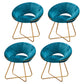 Minimalist Metal Kitchen Dining Side Chair Opening Back Dining Side Chair Lake Green 4 Piece Set Clearhalo ' kitchen&dining_furn' 'Dining Chairs' 'Dining Tables & Seating' 'dining_chair' 'furn' 'furn_dining_chair' 'Furniture' 'furniture_dining_chair' 'Kitchen & Dining Furniture' 'kitchen' 3574744