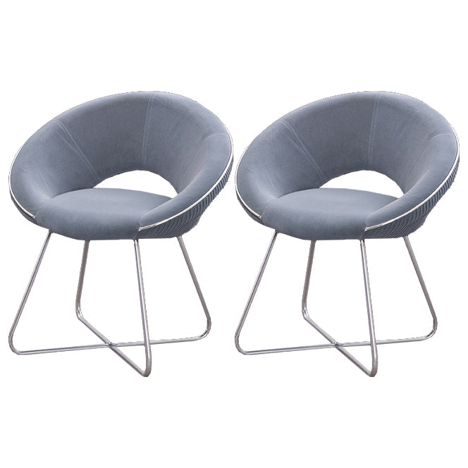 Minimalist Metal Kitchen Dining Side Chair Opening Back Dining Side Chair Grey 2 Piece Set Clearhalo ' kitchen&dining_furn' 'Dining Chairs' 'Dining Tables & Seating' 'dining_chair' 'furn' 'furn_dining_chair' 'Furniture' 'furniture_dining_chair' 'Kitchen & Dining Furniture' 'kitchen' 3574747