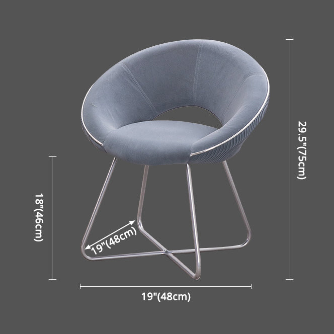 Minimalist Metal Kitchen Dining Side Chair Opening Back Dining Side Chair Clearhalo ' kitchen&dining_furn' 'Dining Chairs' 'Dining Tables & Seating' 'dining_chair' 'furn' 'furn_dining_chair' 'Furniture' 'furniture_dining_chair' 'Kitchen & Dining Furniture' 'kitchen' 3574748