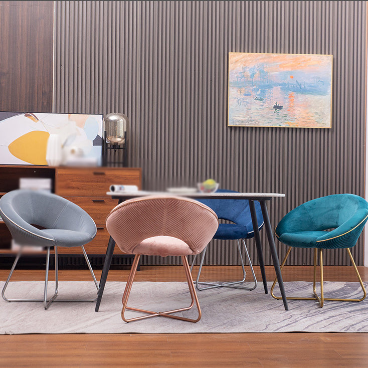 Minimalist Metal Kitchen Dining Side Chair Opening Back Dining Side Chair Clearhalo ' kitchen&dining_furn' 'Dining Chairs' 'Dining Tables & Seating' 'dining_chair' 'furn' 'furn_dining_chair' 'Furniture' 'furniture_dining_chair' 'Kitchen & Dining Furniture' 'kitchen' 3574754