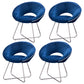 Minimalist Metal Kitchen Dining Side Chair Opening Back Dining Side Chair Blue 4 Piece Set Clearhalo ' kitchen&dining_furn' 'Dining Chairs' 'Dining Tables & Seating' 'dining_chair' 'furn' 'furn_dining_chair' 'Furniture' 'furniture_dining_chair' 'Kitchen & Dining Furniture' 'kitchen' 3574755