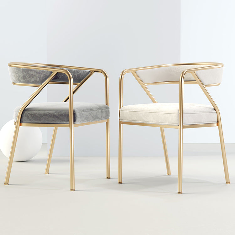 Flannel Scandinavian Restaurant Arm Chair Open Multi-color Dining Chair Clearhalo ' kitchen&dining_furn' 'Dining Chairs' 'Dining Tables & Seating' 'dining_chair' 'furn' 'furn_dining_chair' 'Furniture' 'furniture_dining_chair' 'Kitchen & Dining Furniture' 'kitchen' 3574757