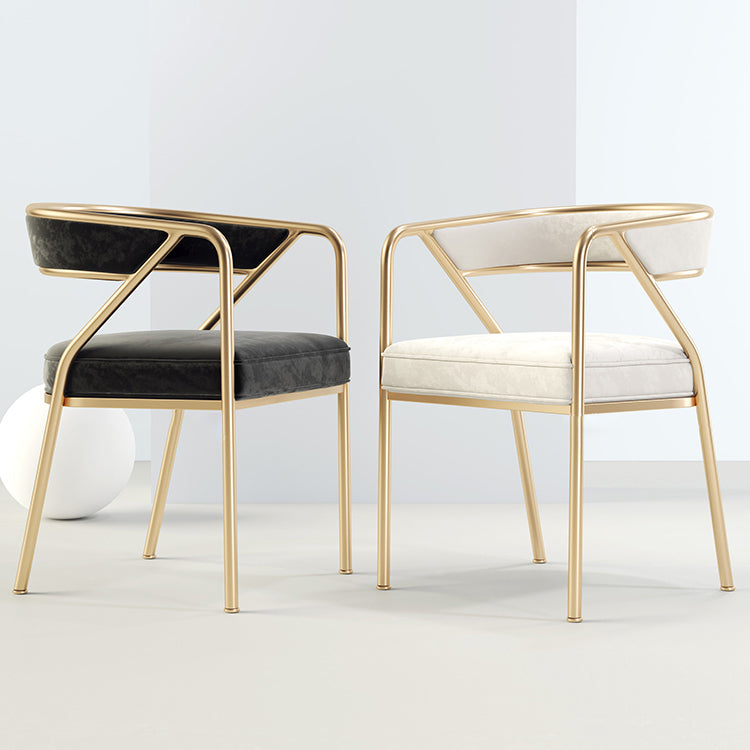 Flannel Scandinavian Restaurant Arm Chair Open Multi-color Dining Chair Clearhalo ' kitchen&dining_furn' 'Dining Chairs' 'Dining Tables & Seating' 'dining_chair' 'furn' 'furn_dining_chair' 'Furniture' 'furniture_dining_chair' 'Kitchen & Dining Furniture' 'kitchen' 3574759