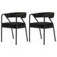 Flannel Scandinavian Restaurant Arm Chair Open Multi-color Dining Chair Black 2 Piece Set Black Clearhalo ' kitchen&dining_furn' 'Dining Chairs' 'Dining Tables & Seating' 'dining_chair' 'furn' 'furn_dining_chair' 'Furniture' 'furniture_dining_chair' 'Kitchen & Dining Furniture' 'kitchen' 3574760
