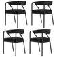 Flannel Scandinavian Restaurant Arm Chair Open Multi-color Dining Chair Black 4 Piece Set Black Clearhalo ' kitchen&dining_furn' 'Dining Chairs' 'Dining Tables & Seating' 'dining_chair' 'furn' 'furn_dining_chair' 'Furniture' 'furniture_dining_chair' 'Kitchen & Dining Furniture' 'kitchen' 3574761