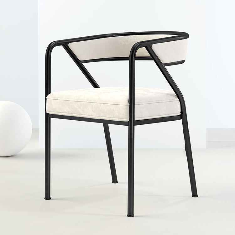 Flannel Scandinavian Restaurant Arm Chair Open Multi-color Dining Chair Clearhalo ' kitchen&dining_furn' 'Dining Chairs' 'Dining Tables & Seating' 'dining_chair' 'furn' 'furn_dining_chair' 'Furniture' 'furniture_dining_chair' 'Kitchen & Dining Furniture' 'kitchen' 3574762