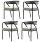 Flannel Scandinavian Restaurant Arm Chair Open Multi-color Dining Chair Grey 4 Piece Set Black Clearhalo ' kitchen&dining_furn' 'Dining Chairs' 'Dining Tables & Seating' 'dining_chair' 'furn' 'furn_dining_chair' 'Furniture' 'furniture_dining_chair' 'Kitchen & Dining Furniture' 'kitchen' 3574768