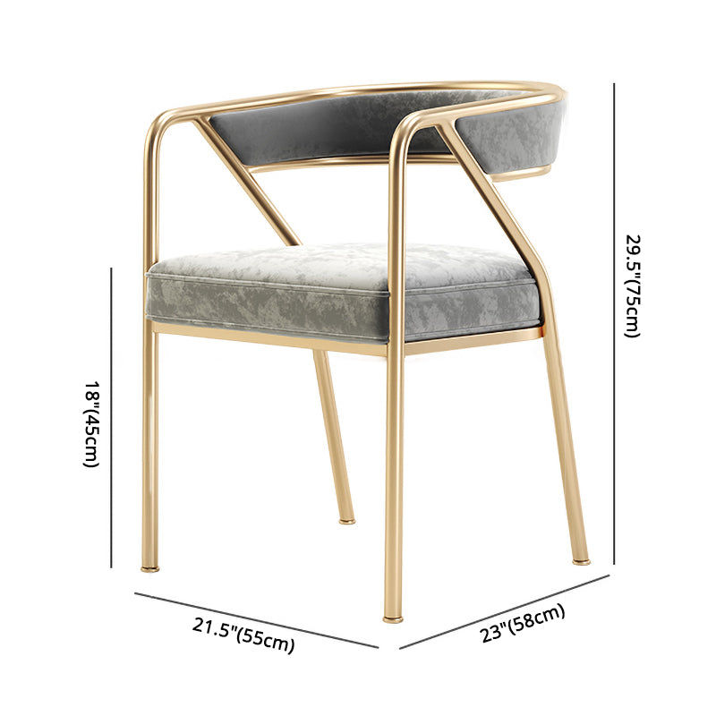 Flannel Scandinavian Restaurant Arm Chair Open Multi-color Dining Chair Clearhalo ' kitchen&dining_furn' 'Dining Chairs' 'Dining Tables & Seating' 'dining_chair' 'furn' 'furn_dining_chair' 'Furniture' 'furniture_dining_chair' 'Kitchen & Dining Furniture' 'kitchen' 3574771