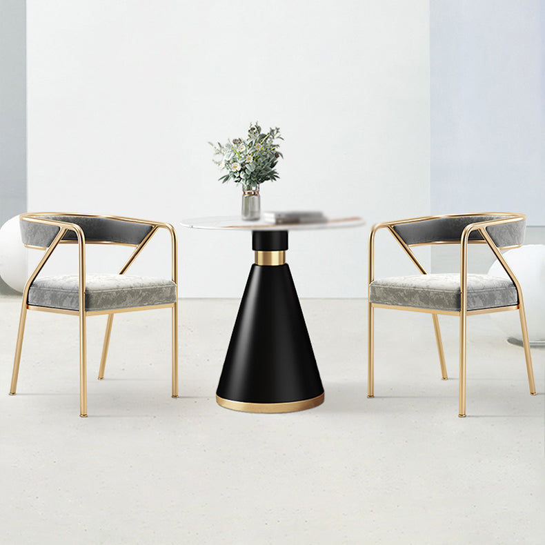 Flannel Scandinavian Restaurant Arm Chair Open Multi-color Dining Chair Clearhalo ' kitchen&dining_furn' 'Dining Chairs' 'Dining Tables & Seating' 'dining_chair' 'furn' 'furn_dining_chair' 'Furniture' 'furniture_dining_chair' 'Kitchen & Dining Furniture' 'kitchen' 3574773