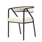 Flannel Scandinavian Restaurant Arm Chair Open Multi-color Dining Chair Off-White 1 Piece Black Clearhalo ' kitchen&dining_furn' 'Dining Chairs' 'Dining Tables & Seating' 'dining_chair' 'furn' 'furn_dining_chair' 'Furniture' 'furniture_dining_chair' 'Kitchen & Dining Furniture' 'kitchen' 3574778
