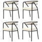 Flannel Scandinavian Restaurant Arm Chair Open Multi-color Dining Chair Off-White 4 Piece Set Black Clearhalo ' kitchen&dining_furn' 'Dining Chairs' 'Dining Tables & Seating' 'dining_chair' 'furn' 'furn_dining_chair' 'Furniture' 'furniture_dining_chair' 'Kitchen & Dining Furniture' 'kitchen' 3574780