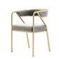 Flannel Scandinavian Restaurant Arm Chair Open Multi-color Dining Chair Grey 1 Piece Brass Gold Clearhalo ' kitchen&dining_furn' 'Dining Chairs' 'Dining Tables & Seating' 'dining_chair' 'furn' 'furn_dining_chair' 'Furniture' 'furniture_dining_chair' 'Kitchen & Dining Furniture' 'kitchen' 3574784