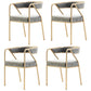 Flannel Scandinavian Restaurant Arm Chair Open Multi-color Dining Chair Grey 4 Piece Set Brass Gold Clearhalo ' kitchen&dining_furn' 'Dining Chairs' 'Dining Tables & Seating' 'dining_chair' 'furn' 'furn_dining_chair' 'Furniture' 'furniture_dining_chair' 'Kitchen & Dining Furniture' 'kitchen' 3574786