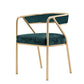 Flannel Scandinavian Restaurant Arm Chair Open Multi-color Dining Chair Green 1 Piece Brass Gold Clearhalo ' kitchen&dining_furn' 'Dining Chairs' 'Dining Tables & Seating' 'dining_chair' 'furn' 'furn_dining_chair' 'Furniture' 'furniture_dining_chair' 'Kitchen & Dining Furniture' 'kitchen' 3574793