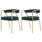 Flannel Scandinavian Restaurant Arm Chair Open Multi-color Dining Chair Green 2 Piece Set Brass Gold Clearhalo ' kitchen&dining_furn' 'Dining Chairs' 'Dining Tables & Seating' 'dining_chair' 'furn' 'furn_dining_chair' 'Furniture' 'furniture_dining_chair' 'Kitchen & Dining Furniture' 'kitchen' 3574794
