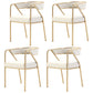 Flannel Scandinavian Restaurant Arm Chair Open Multi-color Dining Chair Off-White 4 Piece Set Brass Gold Clearhalo ' kitchen&dining_furn' 'Dining Chairs' 'Dining Tables & Seating' 'dining_chair' 'furn' 'furn_dining_chair' 'Furniture' 'furniture_dining_chair' 'Kitchen & Dining Furniture' 'kitchen' 3574798