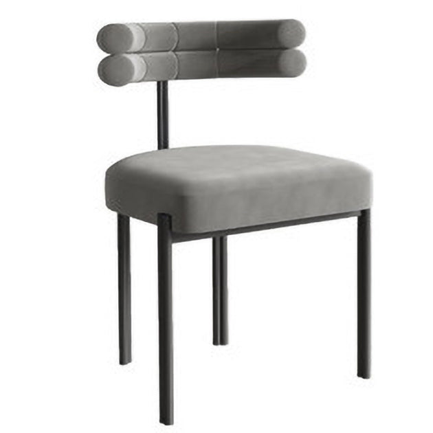 Glam Style Metal Chairs Sets Dining Room Kitchen Open Back Side Chairs Grey 1 Piece Clearhalo ' kitchen&dining_furn' 'Dining Chairs' 'Dining Tables & Seating' 'dining_chair' 'furn' 'furn_dining_chair' 'Furniture' 'furniture_dining_chair' 'Kitchen & Dining Furniture' 'kitchen' 3574800