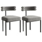 Glam Style Metal Chairs Sets Dining Room Kitchen Open Back Side Chairs Grey 2 Piece Set Clearhalo ' kitchen&dining_furn' 'Dining Chairs' 'Dining Tables & Seating' 'dining_chair' 'furn' 'furn_dining_chair' 'Furniture' 'furniture_dining_chair' 'Kitchen & Dining Furniture' 'kitchen' 3574802