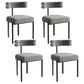 Glam Style Metal Chairs Sets Dining Room Kitchen Open Back Side Chairs Grey 4 Piece Set Clearhalo ' kitchen&dining_furn' 'Dining Chairs' 'Dining Tables & Seating' 'dining_chair' 'furn' 'furn_dining_chair' 'Furniture' 'furniture_dining_chair' 'Kitchen & Dining Furniture' 'kitchen' 3574804