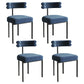 Glam Style Metal Chairs Sets Dining Room Kitchen Open Back Side Chairs Blue 4 Piece Set Clearhalo ' kitchen&dining_furn' 'Dining Chairs' 'Dining Tables & Seating' 'dining_chair' 'furn' 'furn_dining_chair' 'Furniture' 'furniture_dining_chair' 'Kitchen & Dining Furniture' 'kitchen' 3574808