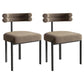 Glam Style Metal Chairs Sets Dining Room Kitchen Open Back Side Chairs Khaki 2 Piece Set Clearhalo ' kitchen&dining_furn' 'Dining Chairs' 'Dining Tables & Seating' 'dining_chair' 'furn' 'furn_dining_chair' 'Furniture' 'furniture_dining_chair' 'Kitchen & Dining Furniture' 'kitchen' 3574812