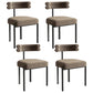 Glam Style Metal Chairs Sets Dining Room Kitchen Open Back Side Chairs Khaki 4 Piece Set Clearhalo ' kitchen&dining_furn' 'Dining Chairs' 'Dining Tables & Seating' 'dining_chair' 'furn' 'furn_dining_chair' 'Furniture' 'furniture_dining_chair' 'Kitchen & Dining Furniture' 'kitchen' 3574813